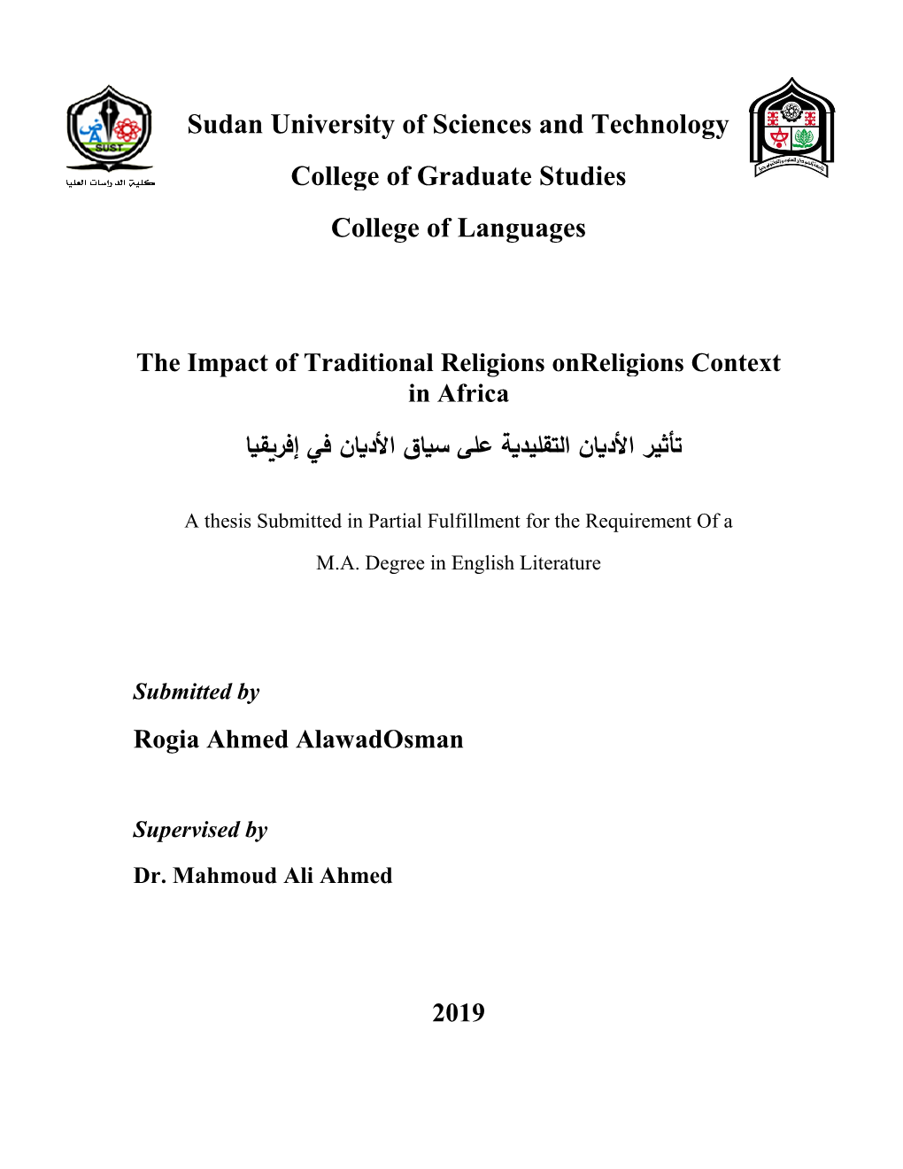 The Impact of Traditional Religions Onreligions Context in Africa.Pdf