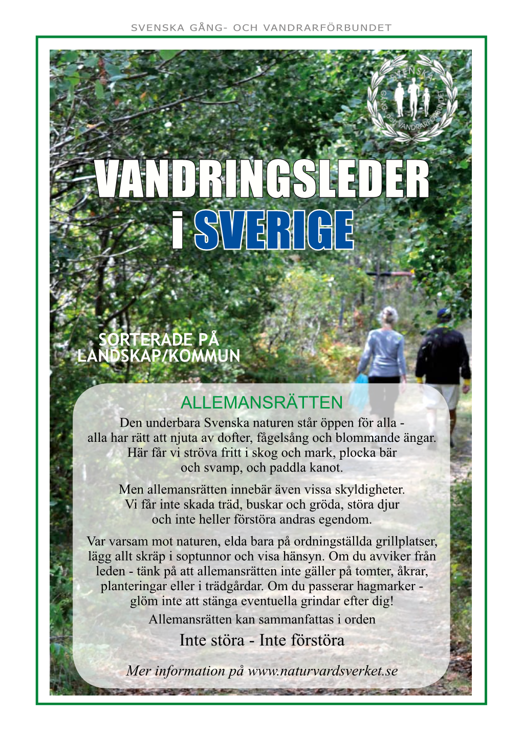 VANDRINGSLEDER I SVERIGE