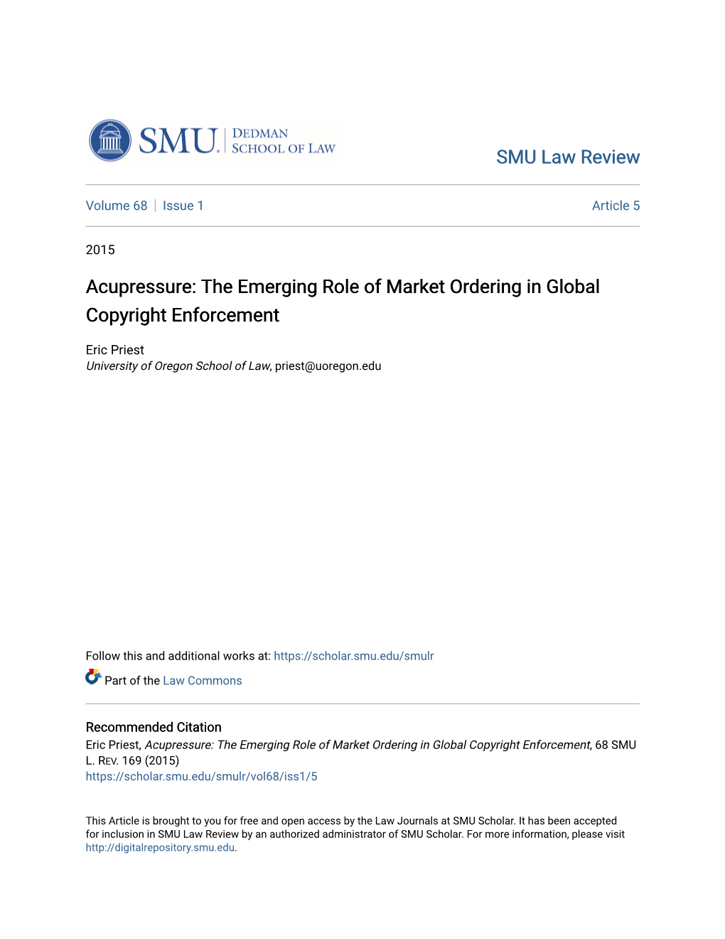 The Emerging Role of Market Ordering in Global Copyright Enforcement