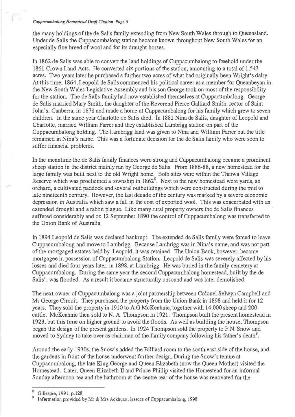 The Many Holdings of the De Salis Family Extending from New South