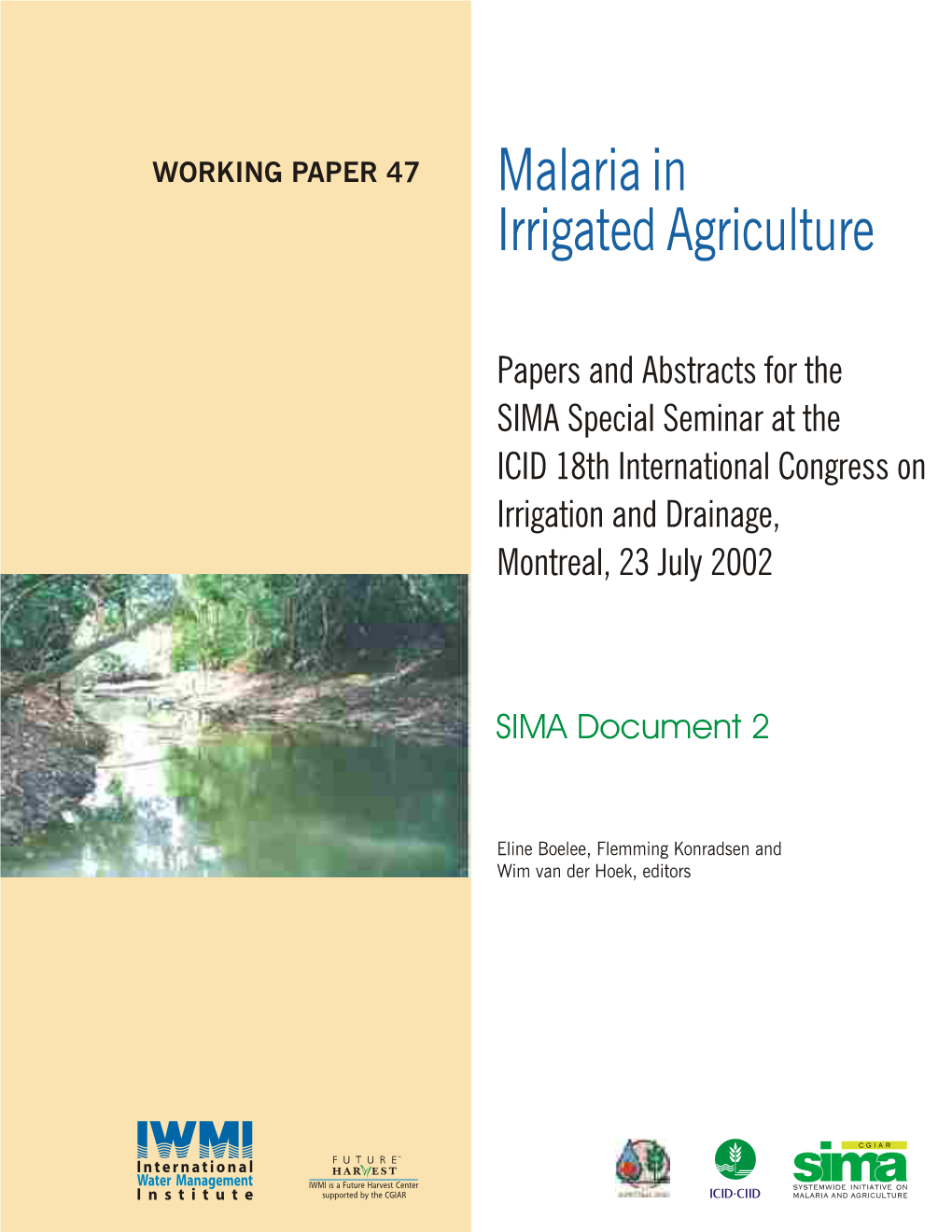 Malaria in Irrigated Agriculture