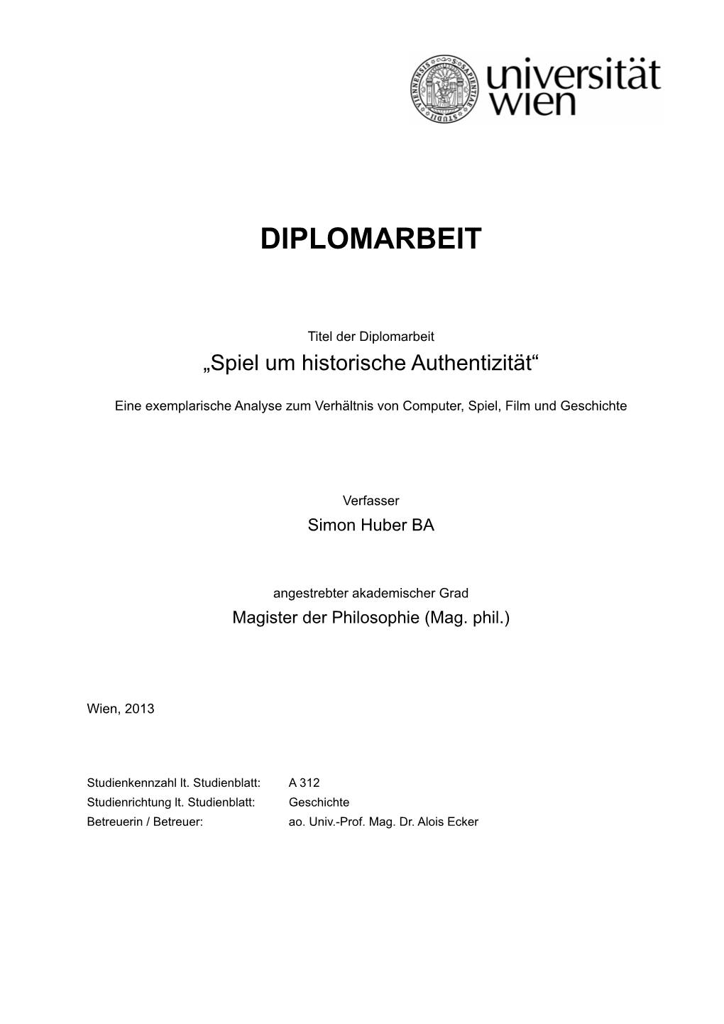 Diplomarbeit