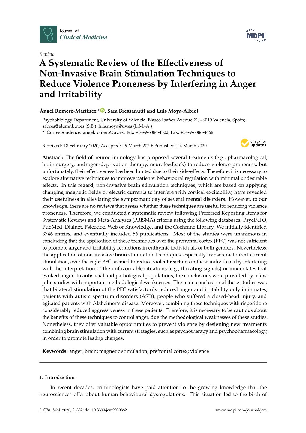 A Systematic Review of the Effectiveness of Non-Invasive Brain