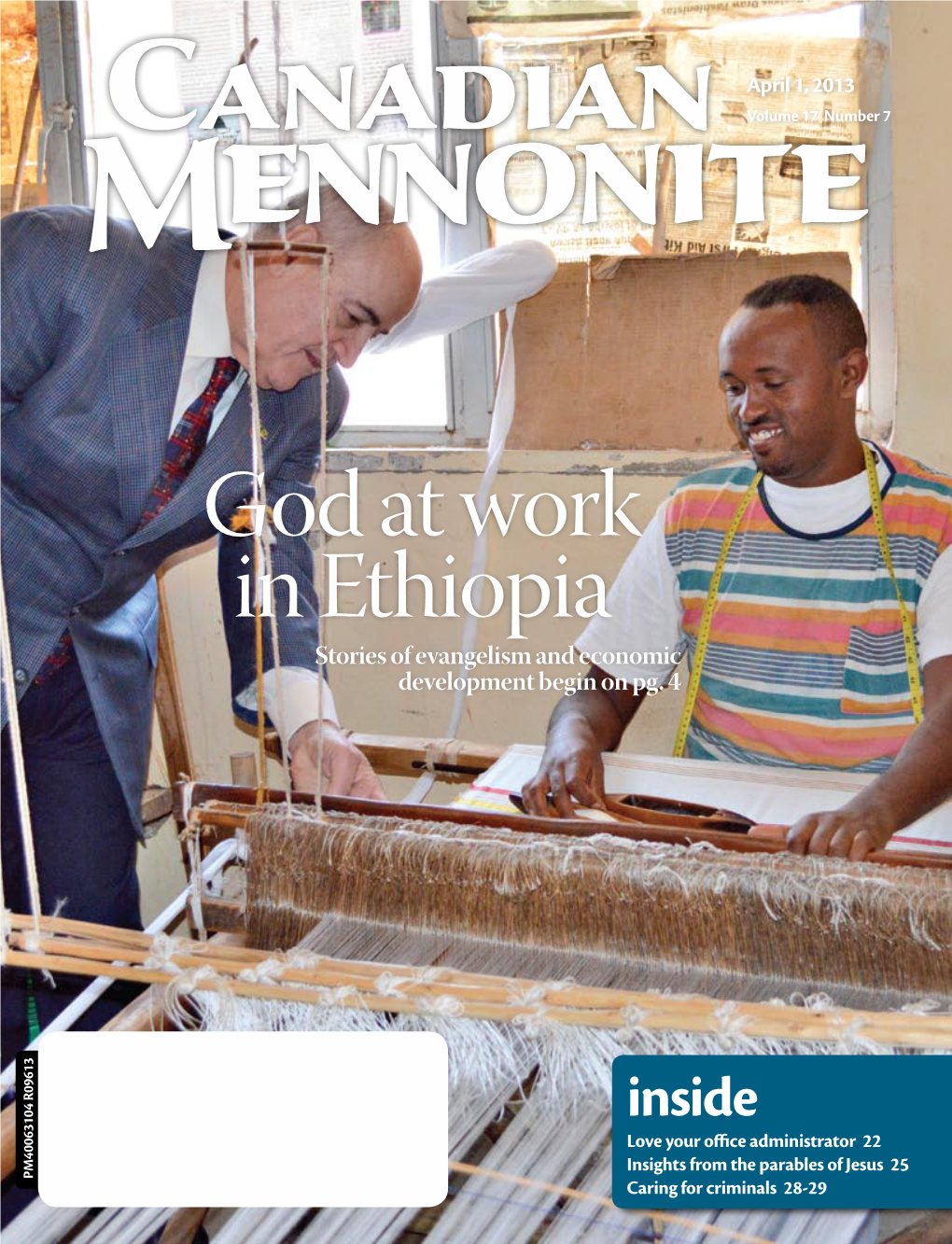 God at Work in Ethiopia Stories of Evangelism and Economic Development Begin on Pg