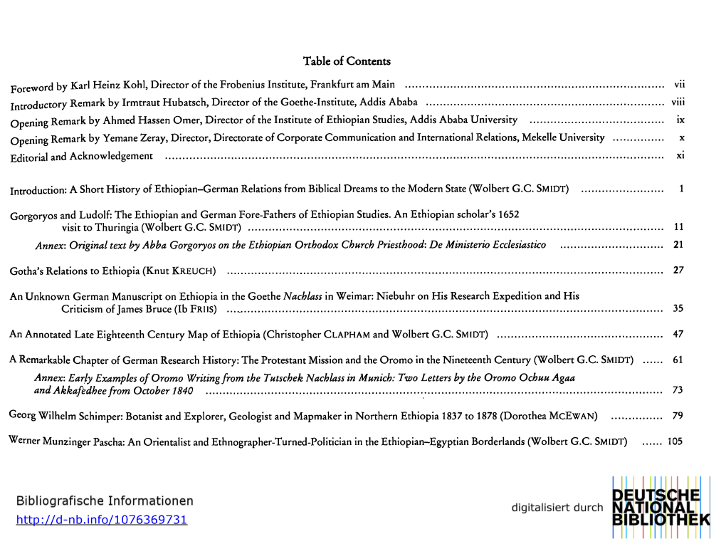 Table of Contents