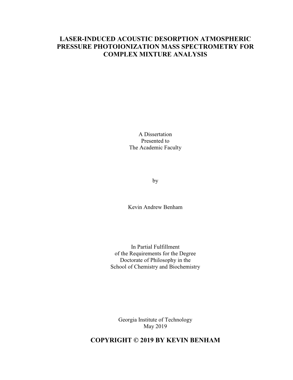 Laser-Induced Acoustic Desorption Atmospheric Pressure Photoionization Mass Spectrometry for Complex Mixture Analysis