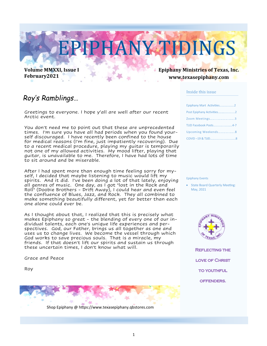 Epiphany Newsletter Winter 2021