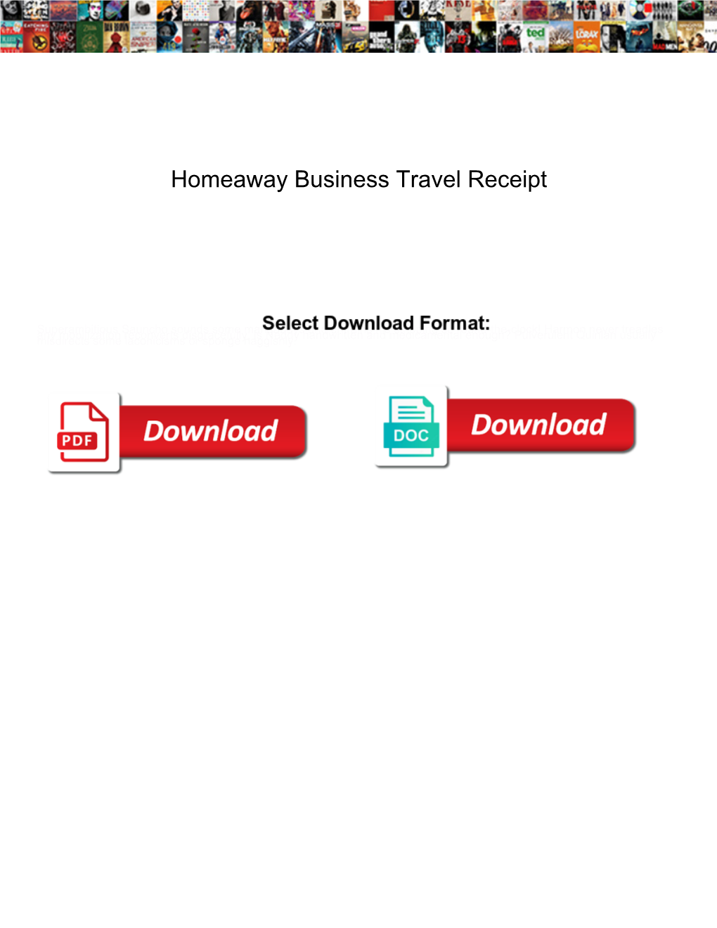 Homeaway Business Travel Receipt