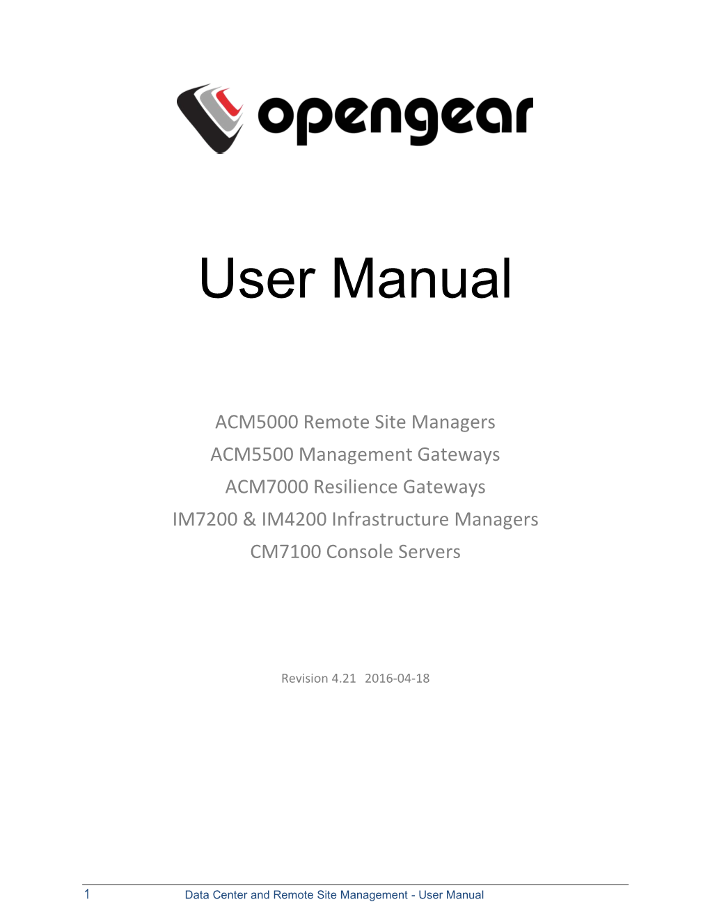 Opengear User Manual 4.21.Pdf