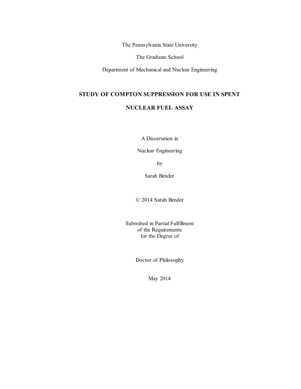 Study of Compton Suppression for Use in Spent Nuclear Fuel Assay