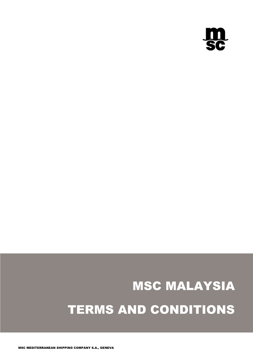 Msc Malaysia Terms and Conditions