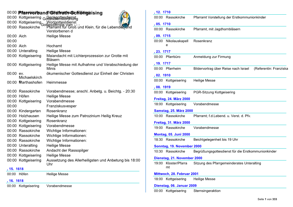 Pfarrverband Grafrath-Schöngeising