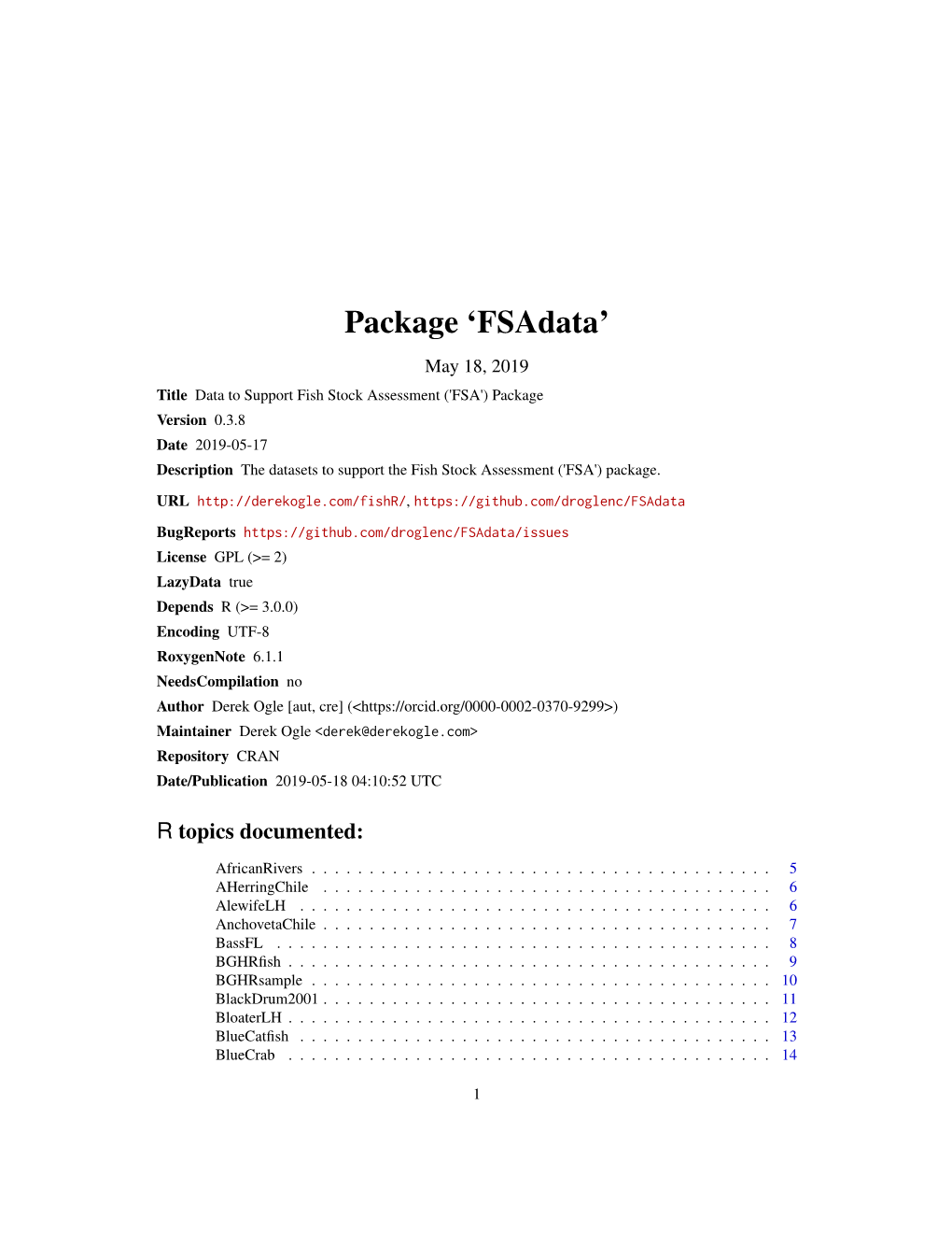 Package 'Fsadata'
