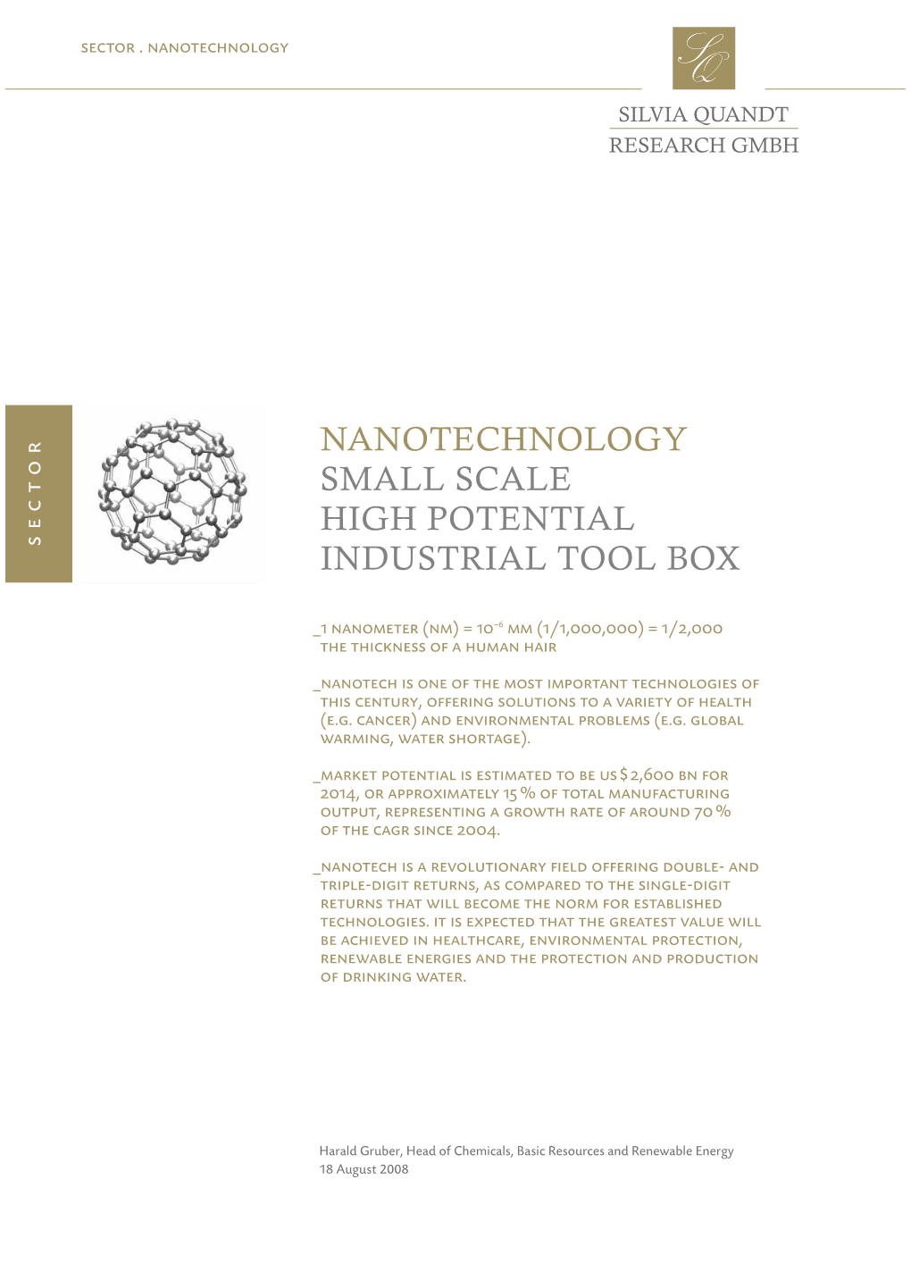 Nanotechnology Small Scale High Potential Industrial