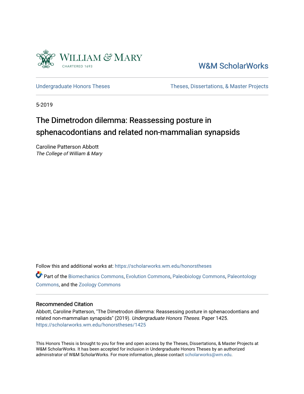 The Dimetrodon Dilemma: Reassessing Posture in Sphenacodontians and Related Non-Mammalian Synapsids