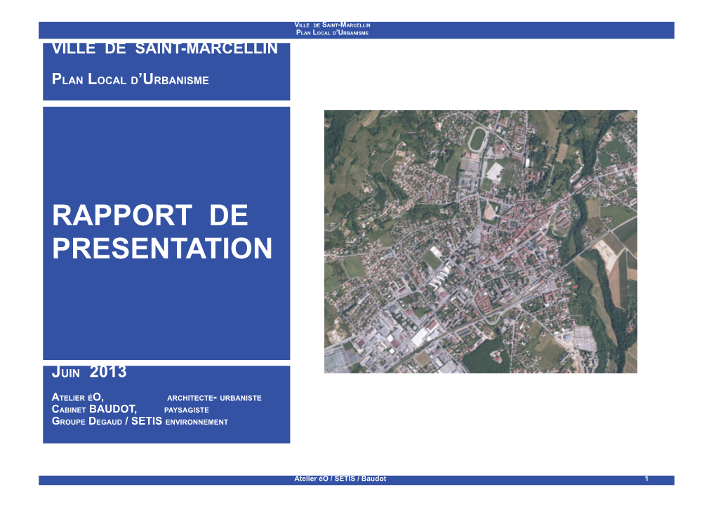 Rapport De Presentation
