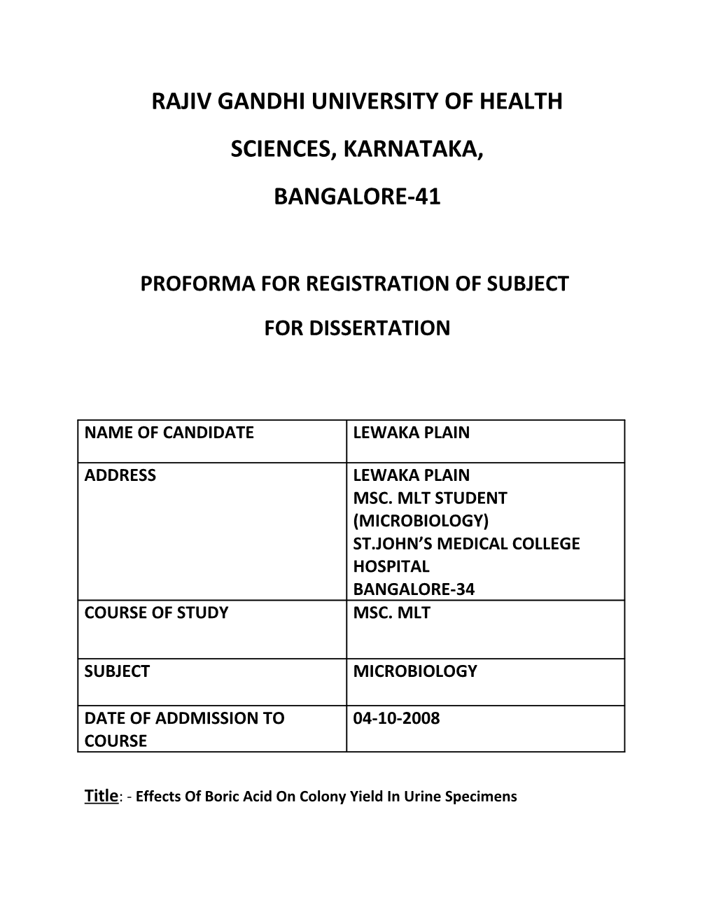 Rajiv Gandhi University of Health