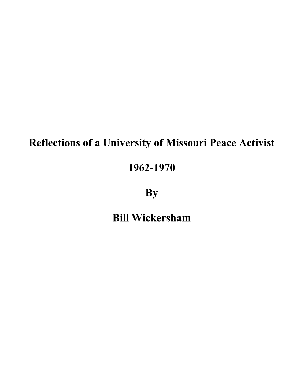 Bill Wickersham Prologue