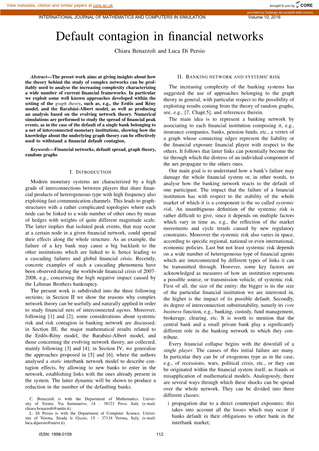 Default Contagion in Financial Networks