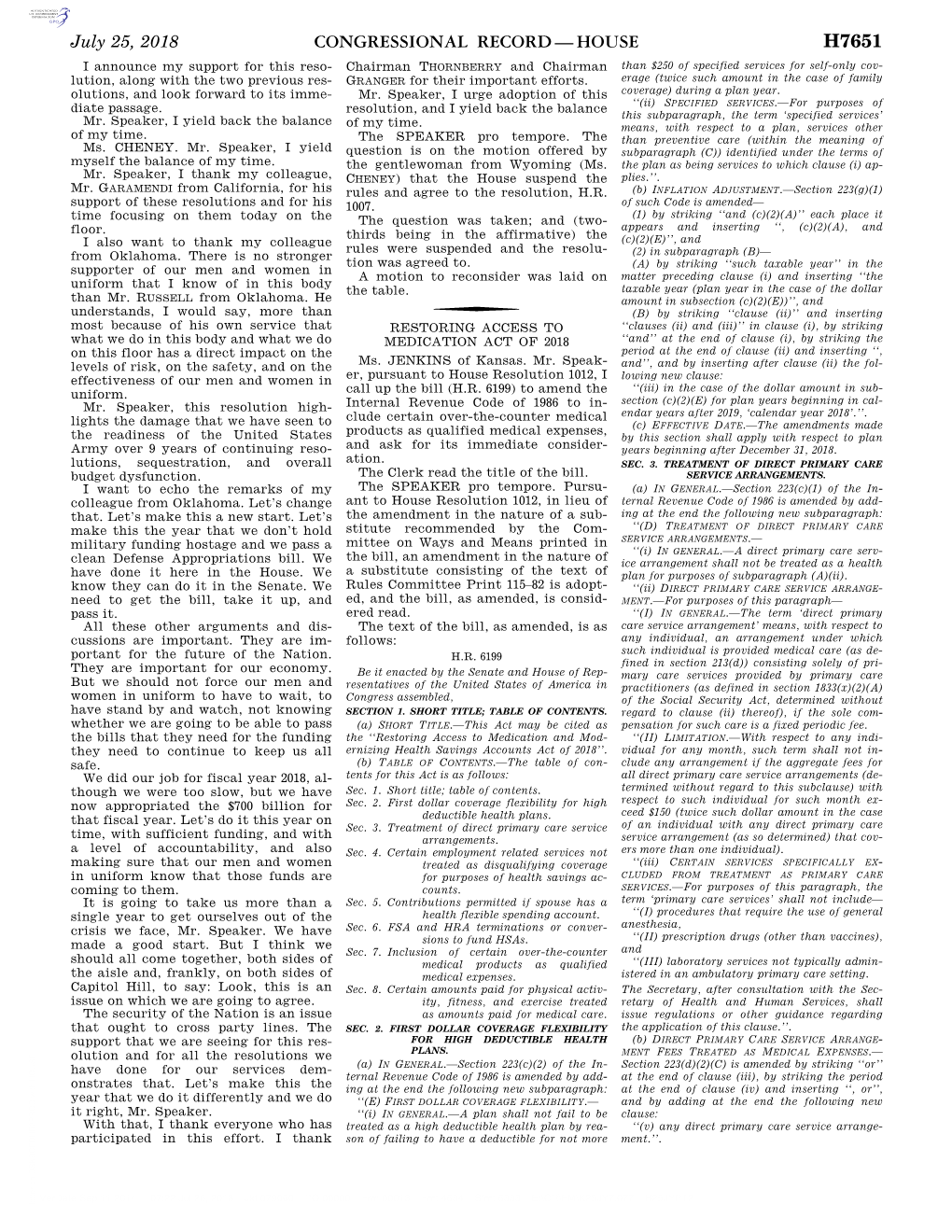 Congressional Record—House H7651
