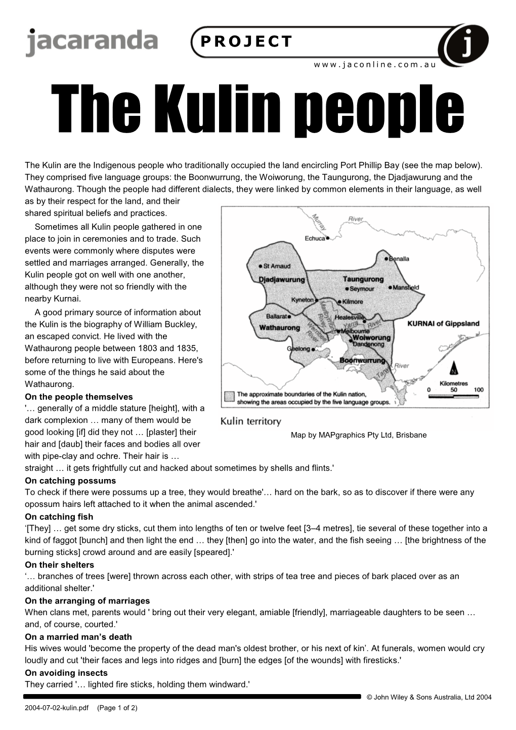 The Kulin People