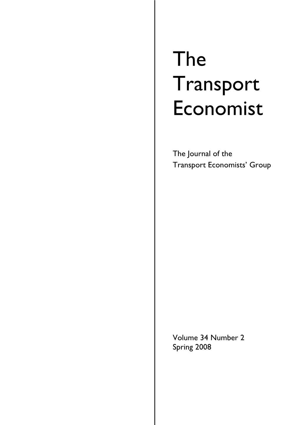 The Transport Economist