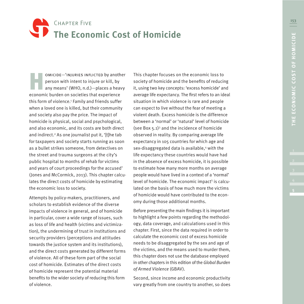 The Economic Cost of Homicide