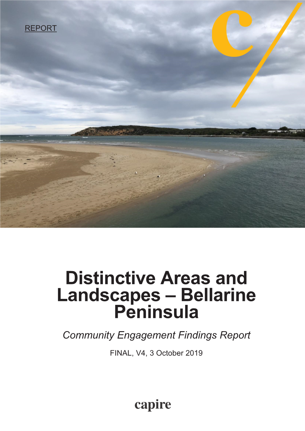 Distinctive Areas and Landscapes – Bellarine Peninsula Community Engagement Findings Report
