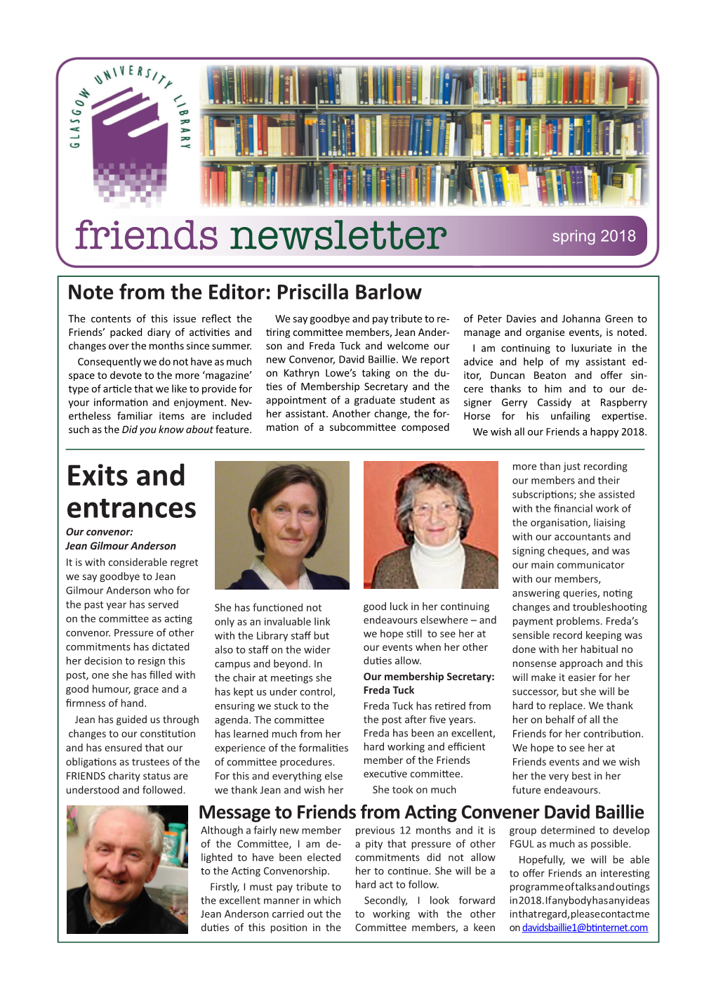 Friends Newsletter