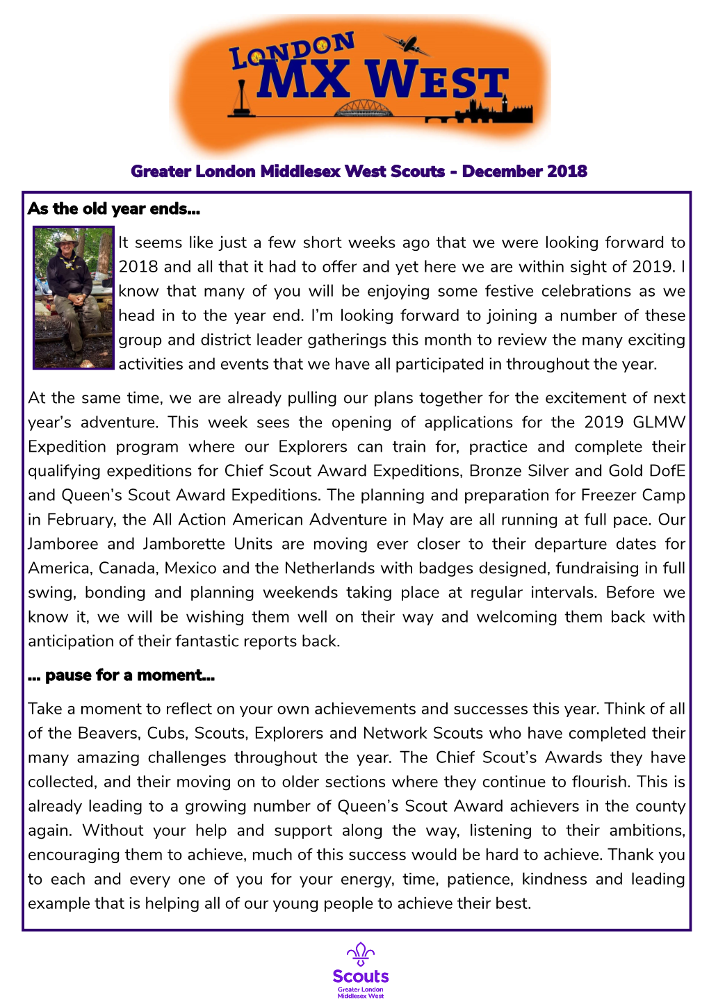 Greater London Middlesex West Scouts - December 2018