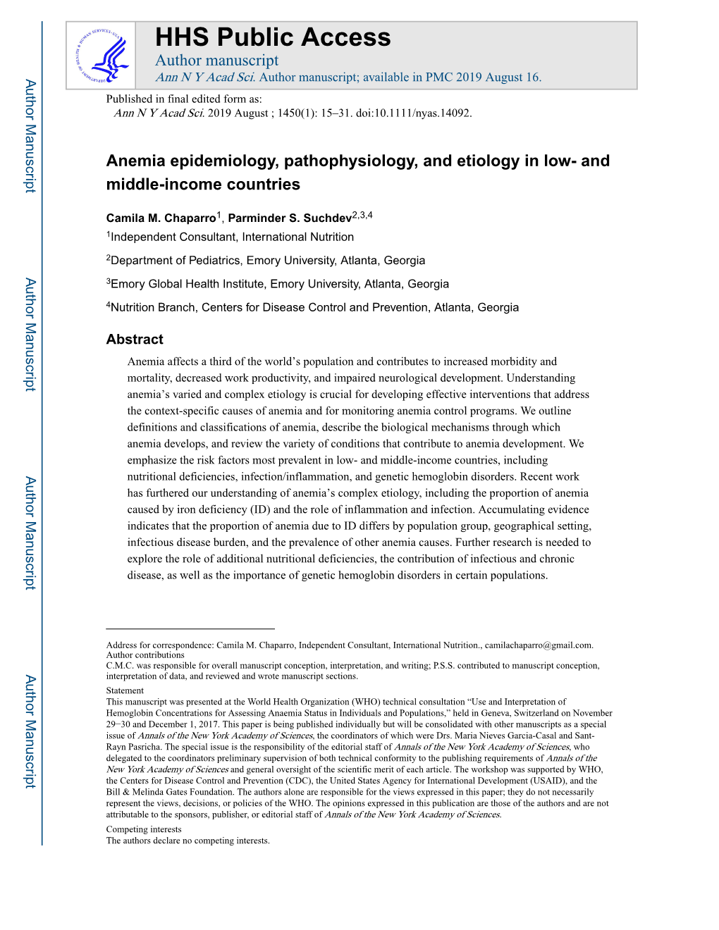 Anemia Epidemiology, Pathophysiology, and Etiology in Low- and Middle-Income Countries