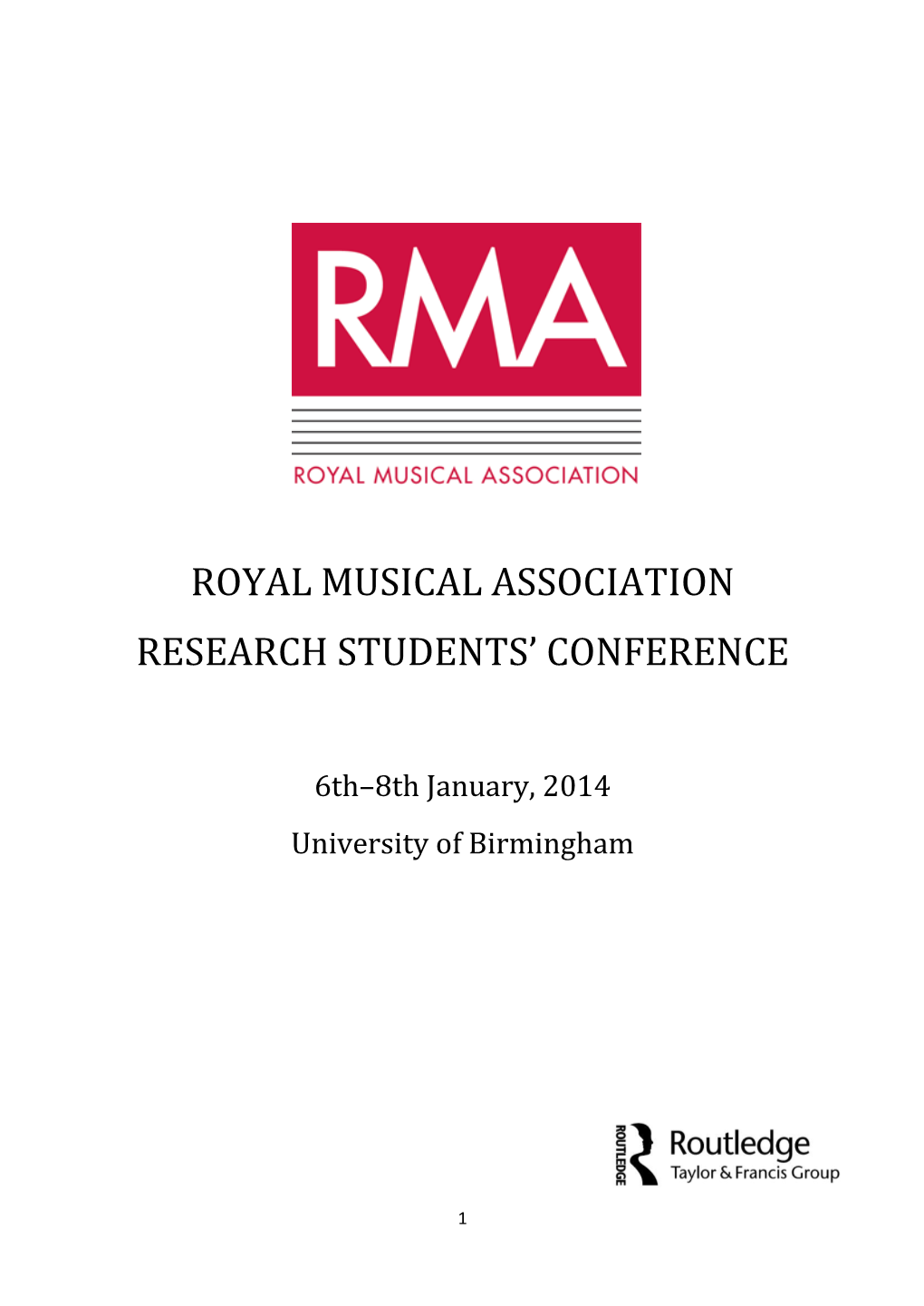 Royal Musical Association Research Students' Conference