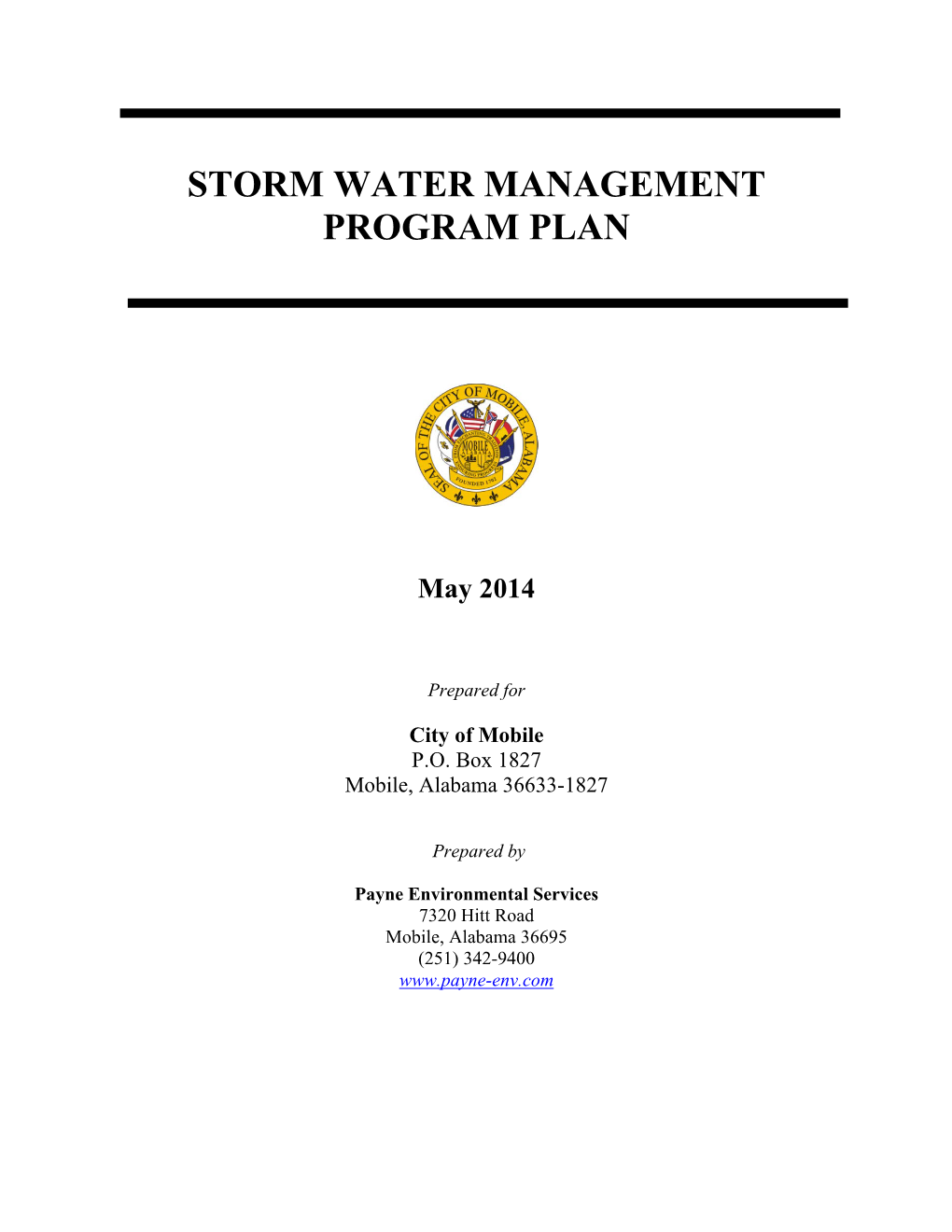 City of Mobile Stormwater Management Plan