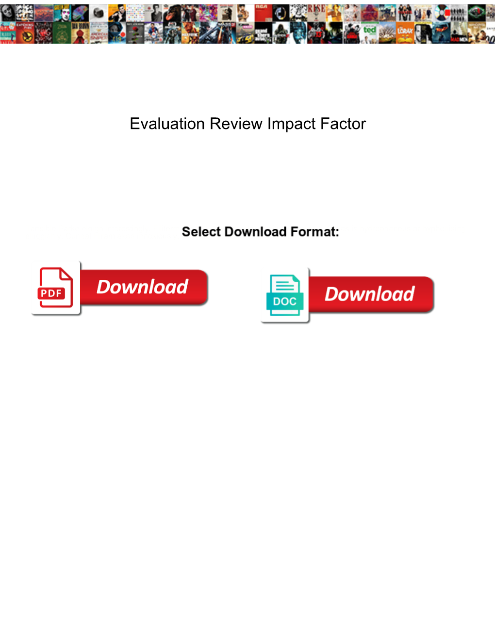 Evaluation Review Impact Factor