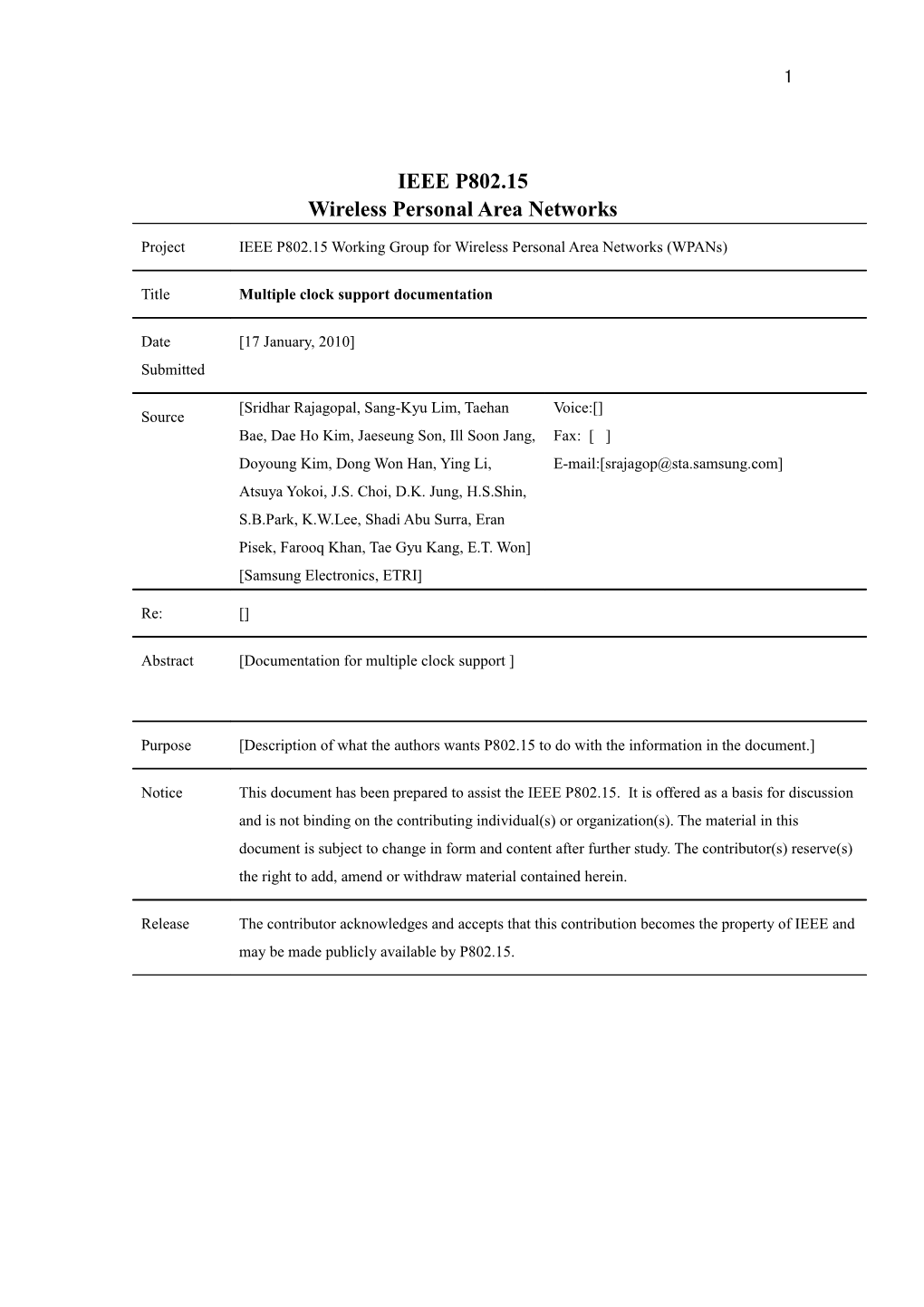 Wireless Personal Area Networks s15