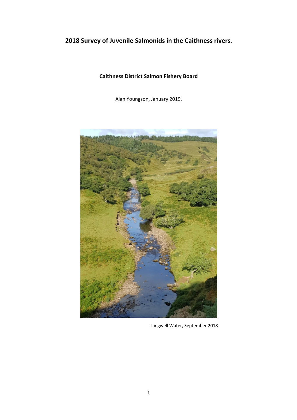 2018 Survey of Juvenile Salmonids in the Caithness Rivers