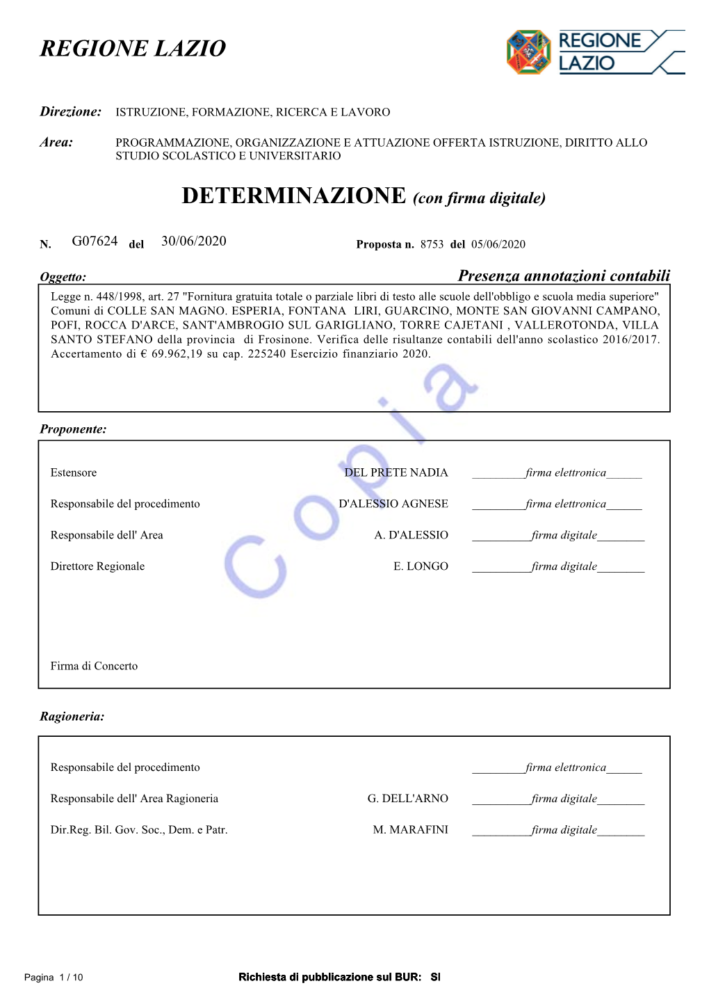 Annotazioni Contabili Legge N