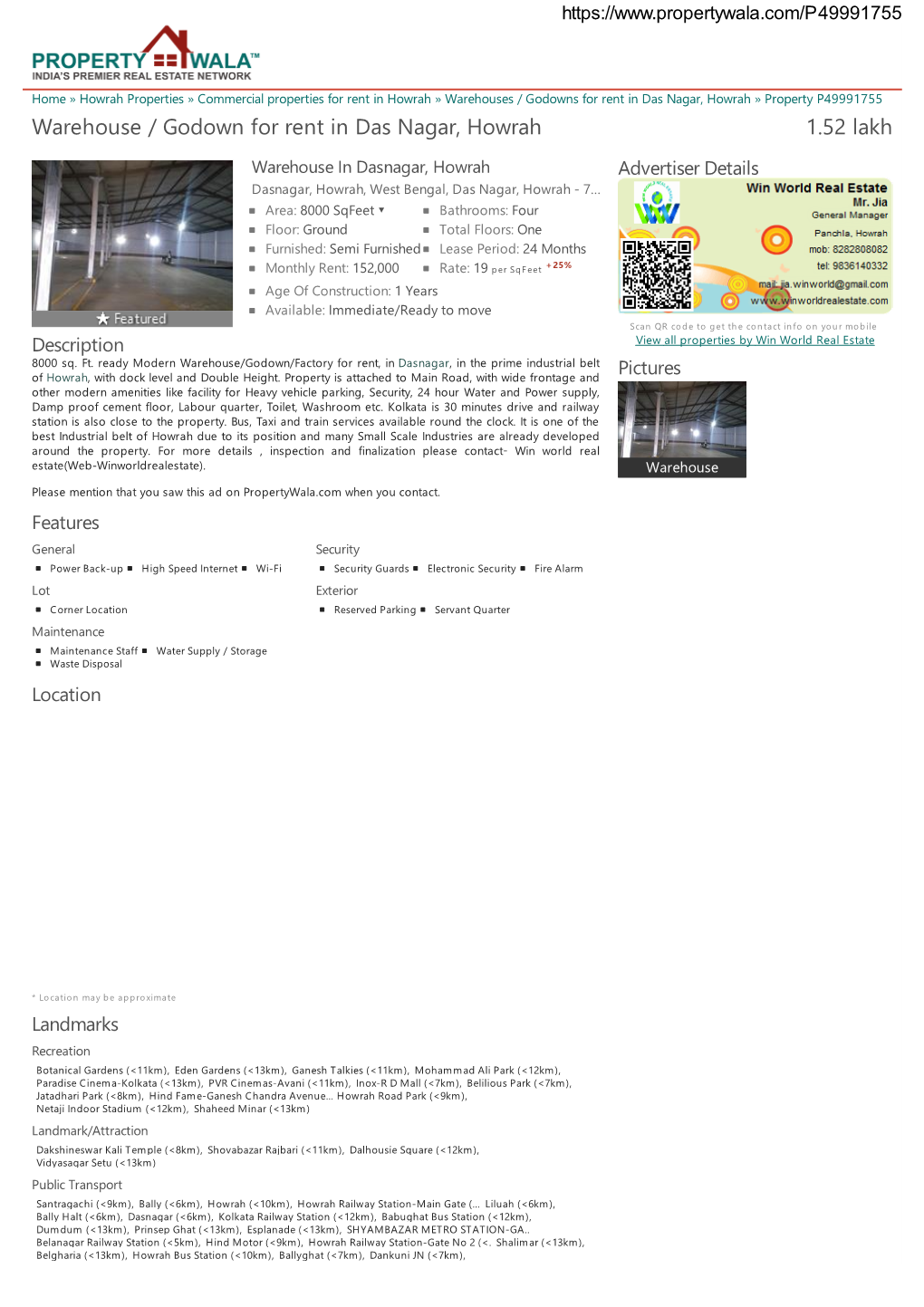 Warehouse / Godown for Rent in Das Nagar, Howrah (P49991755