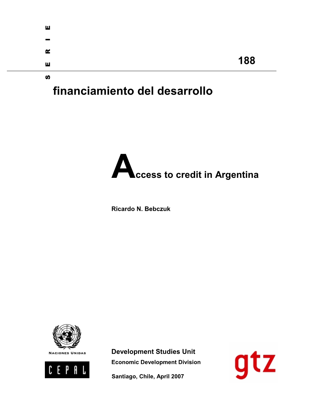 Access to Credit in Argentina