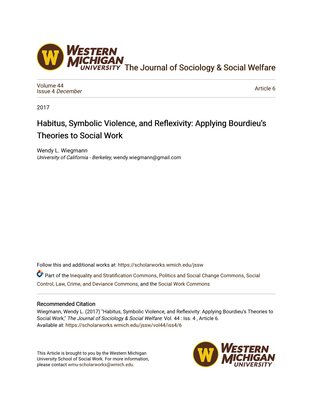 Habitus, Symbolic Violence, and Reflexivity: Applying Bourdieu's