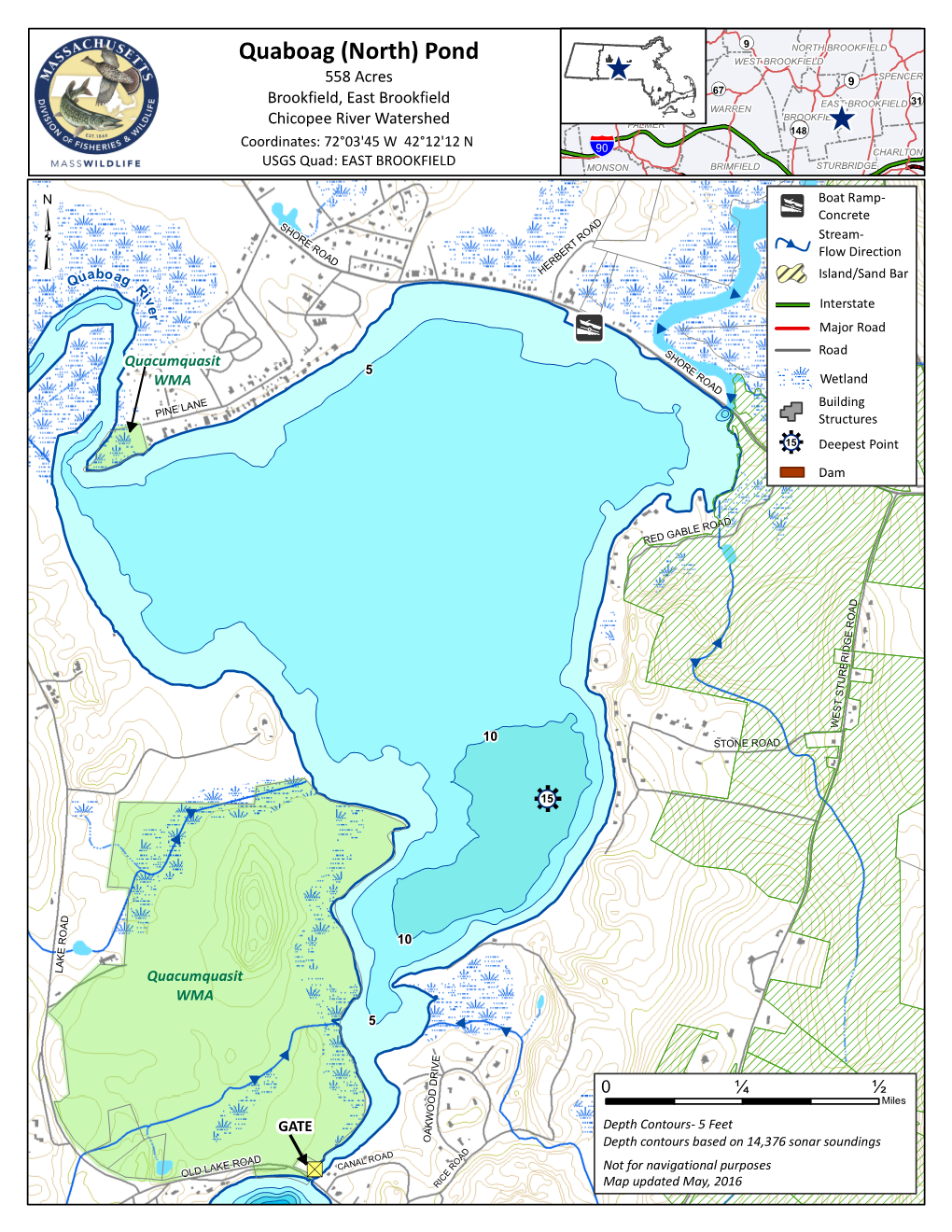 Quaboag Pond, Brookfield / E