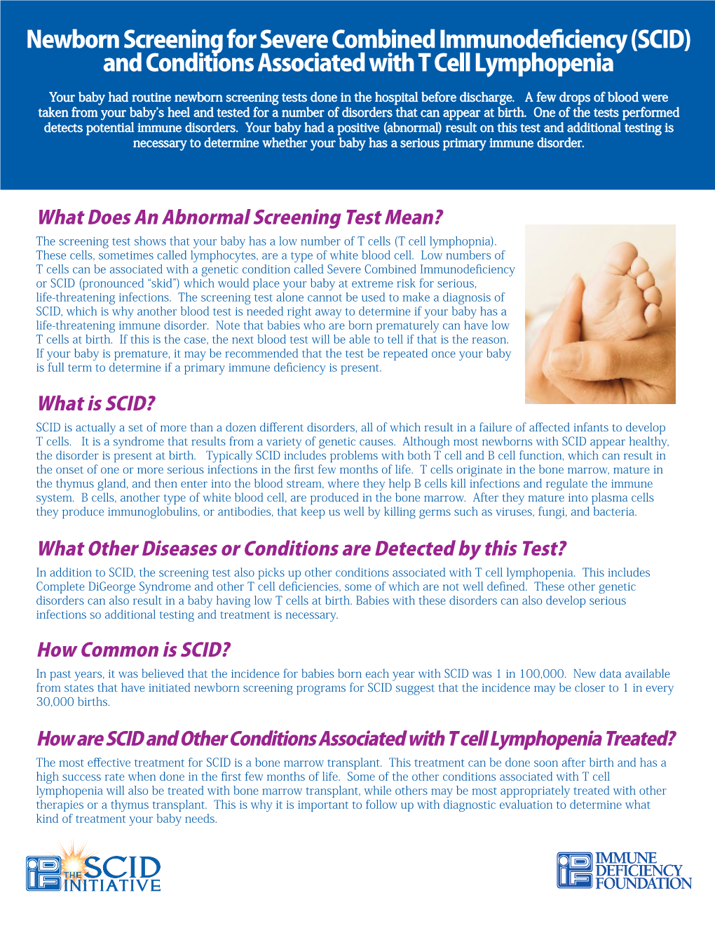 Newborn Screening for Severe Combined