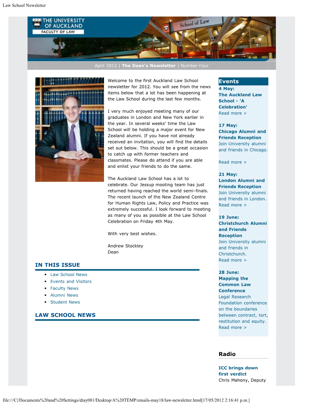 Law School Newsletter