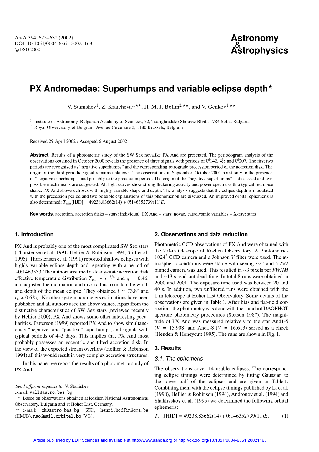 PX Andromedae: Superhumps and Variable Eclipse Depth?