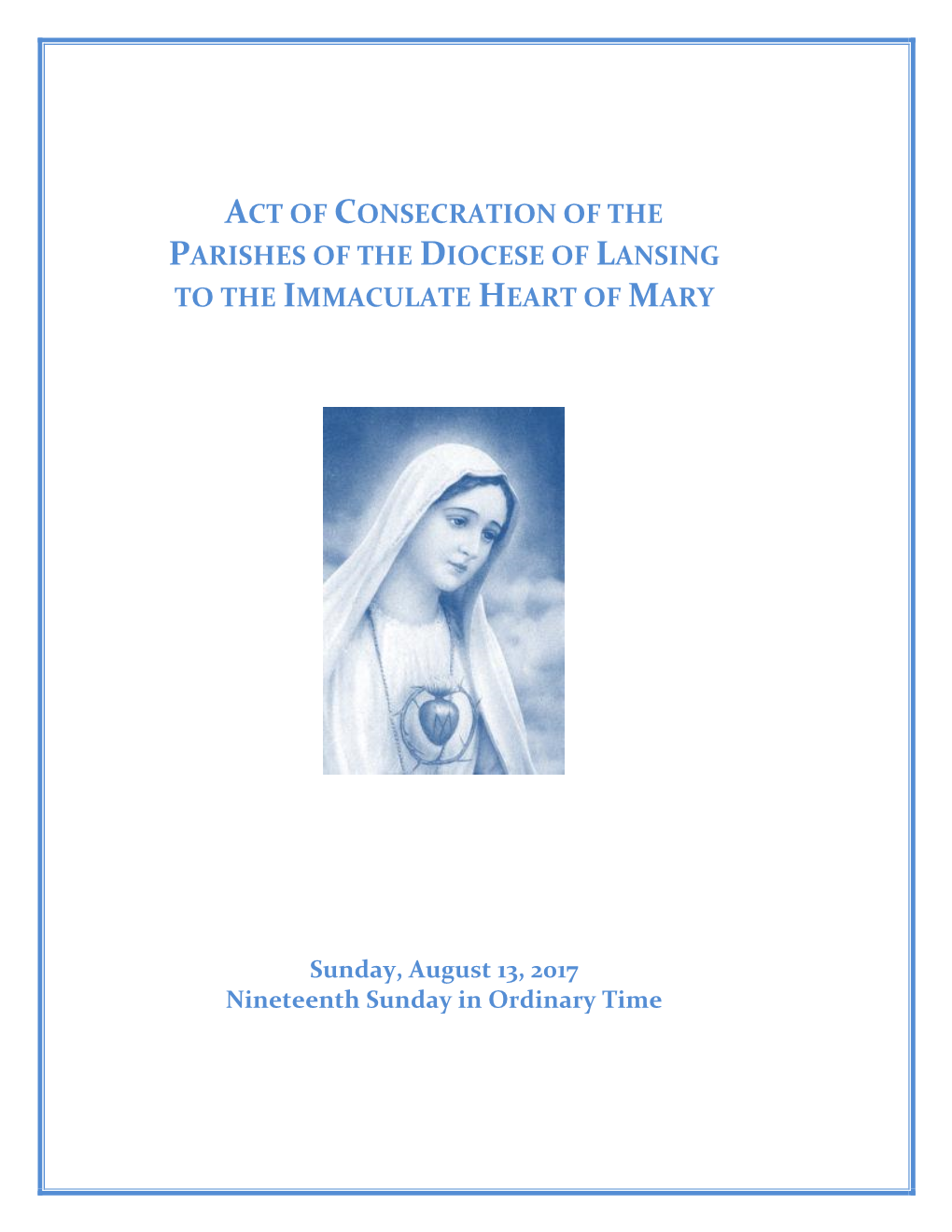 To the Immaculate Heart of Mary