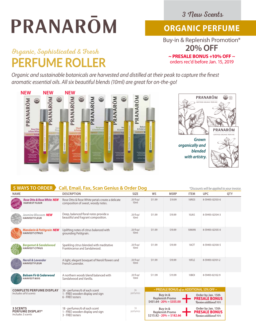 PERFUME ROLLER Orders Rec’D Before Jan