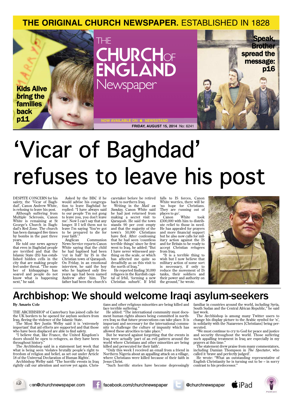 Vicar of Baghdad’ Refuses to Leave His Post