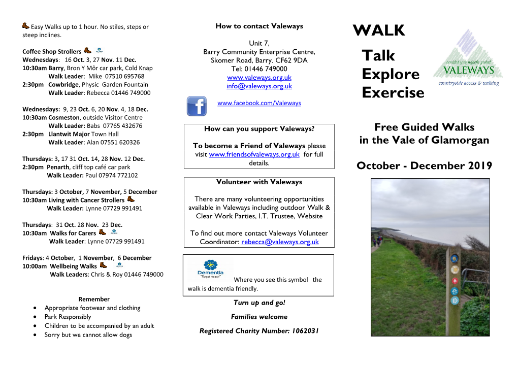 WALK Talk Explore Exercise