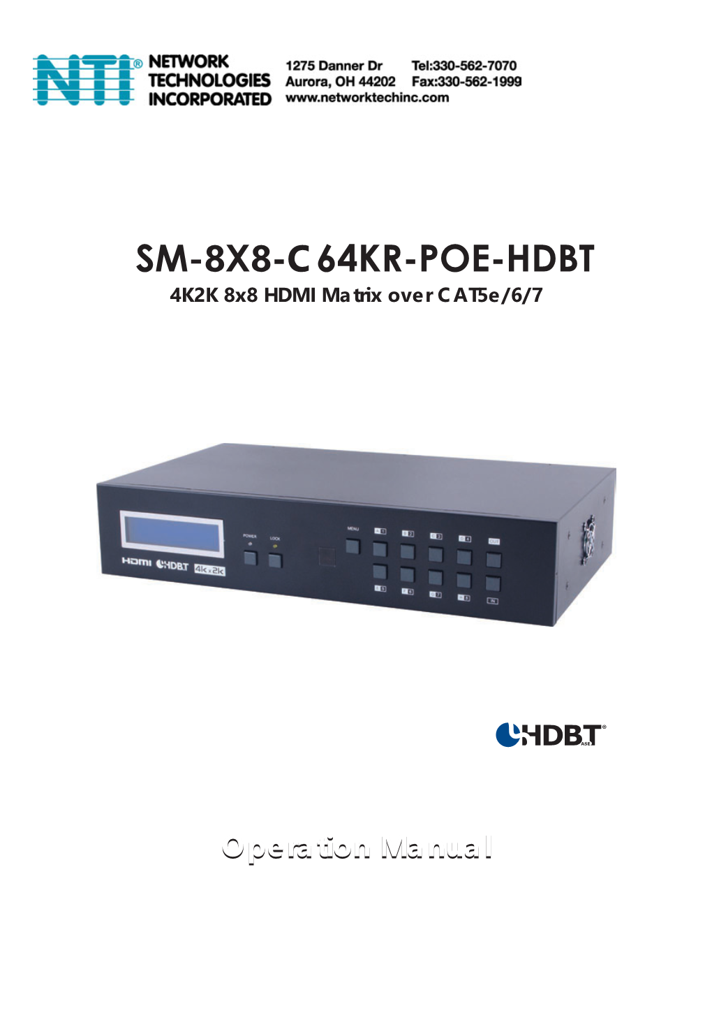 Hdbaset HDMI Matrix Switch CAT5 Video Ultra-HD 4Kx2k Router