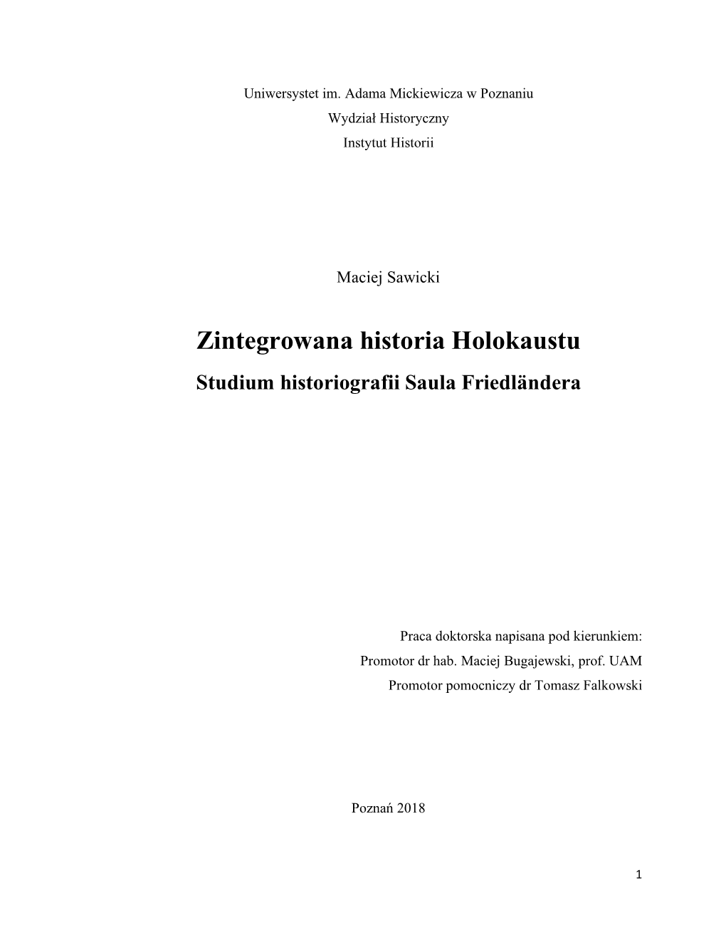 Maciej Sawicki Zintegrowana Historia Holokaustu.Pdf